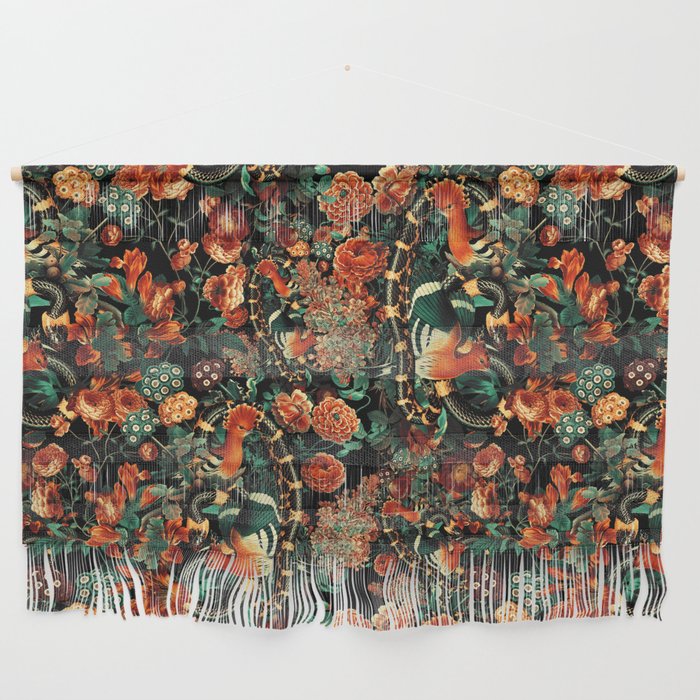 Birds and Snake Floral Pattern Wall Hanging Gallery Image 1