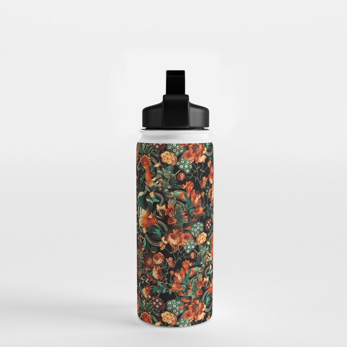Birds and Snake Floral Pattern Water Bottle Gallery Image 2