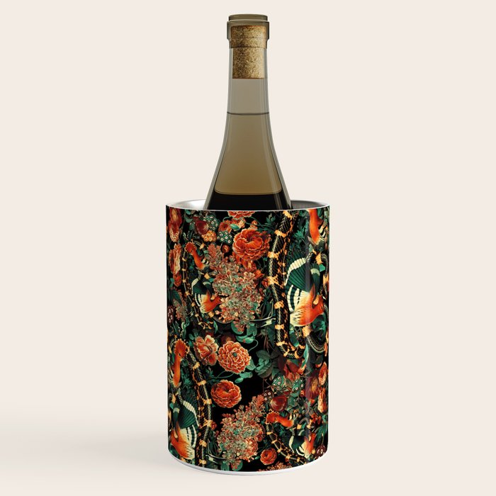 Birds and Snake Floral Pattern Wine Chiller Gallery Image 1