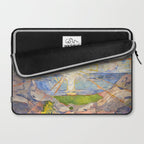 Edvard Munch the sun enhanced with artificial intelligence Laptop Sleeve Gallery Image 2