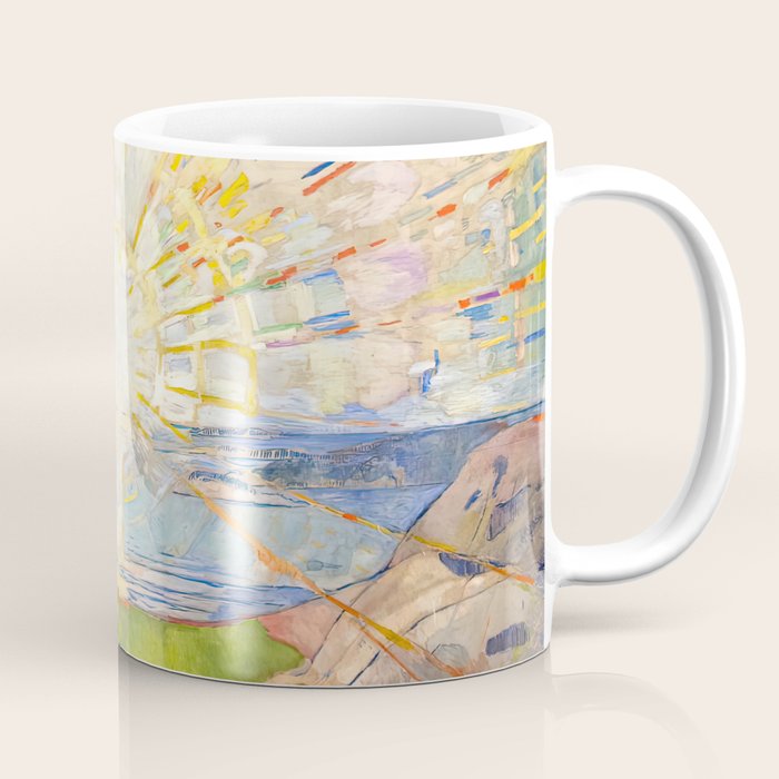 Edvard Munch the sun enhanced with artificial intelligence Coffee Mug Gallery Image 1