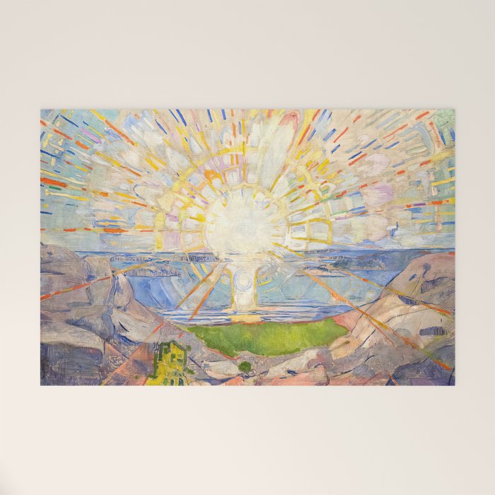 Edvard Munch the sun enhanced with artificial intelligence Welcome Mat Gallery Image 1