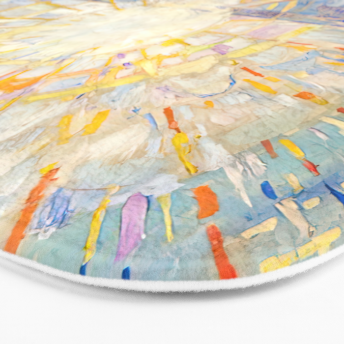 Edvard Munch the sun enhanced with artificial intelligence Bath Mat Gallery Image 3