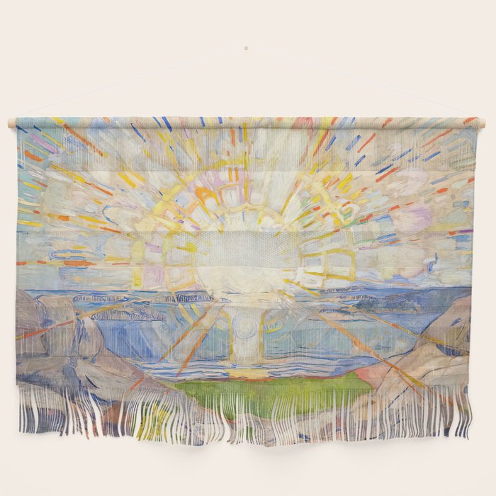 Edvard Munch the sun enhanced with artificial intelligence Wall Hanging Gallery Image 1