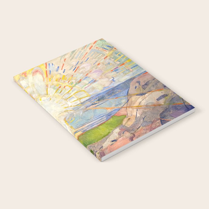 Edvard Munch the sun enhanced with artificial intelligence Notebook Gallery Image 1