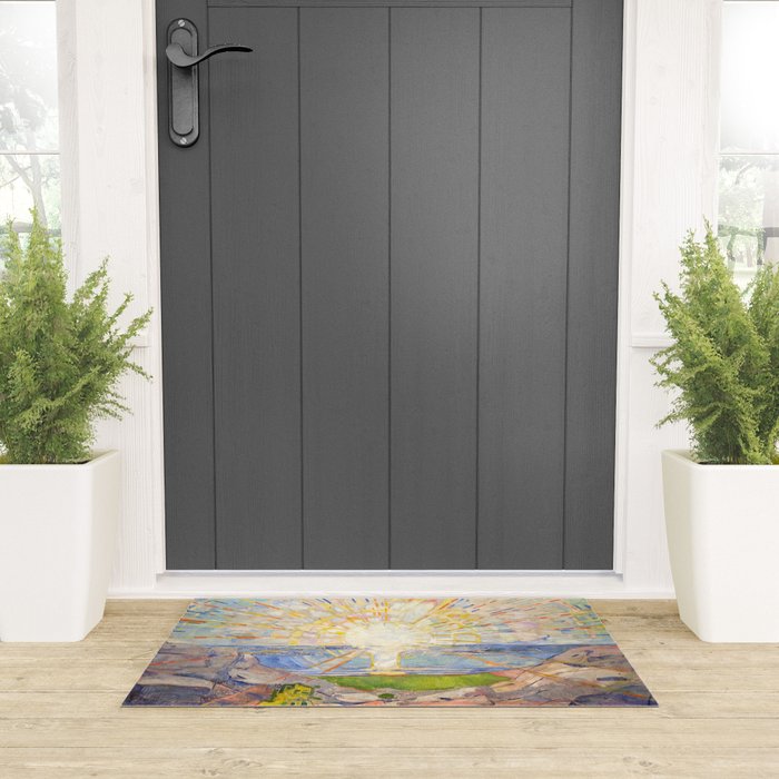 Edvard Munch the sun enhanced with artificial intelligence Welcome Mat Gallery Image 3