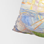 Edvard Munch the sun enhanced with artificial intelligence Pillow Sham Gallery Image 4