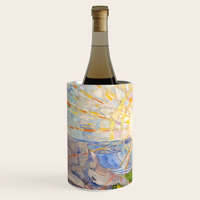 Edvard Munch the sun enhanced with artificial intelligence Wine Chiller Gallery Image 2