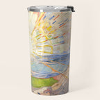 Edvard Munch the sun enhanced with artificial intelligence Travel Mug Gallery Image 2