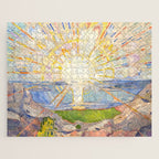 Edvard Munch the sun enhanced with artificial intelligence Jigsaw Puzzle Gallery Image 1