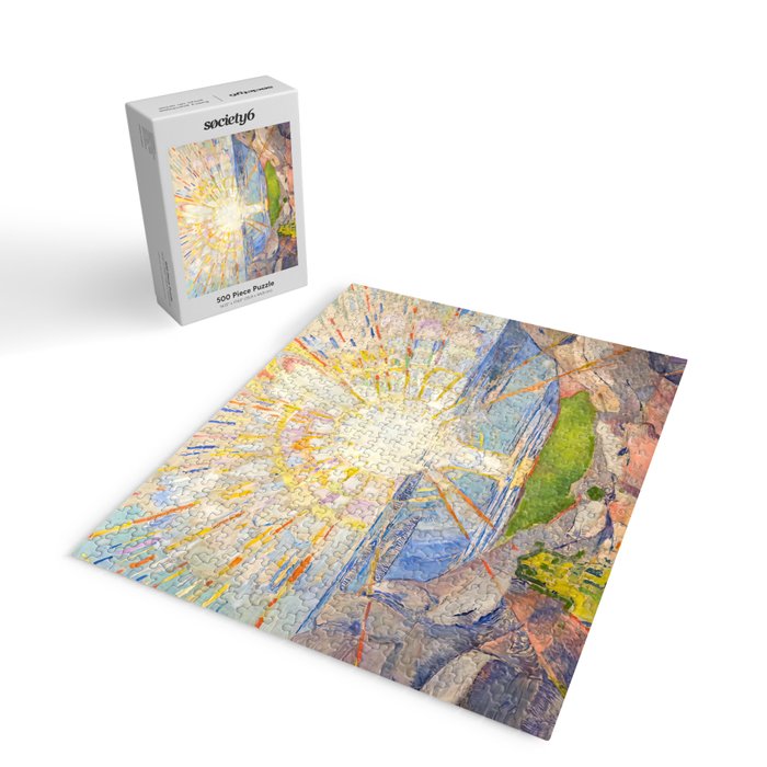 Edvard Munch the sun enhanced with artificial intelligence Jigsaw Puzzle Gallery Image 2