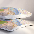 Edvard Munch the sun enhanced with artificial intelligence Pillow Sham Gallery Image 3