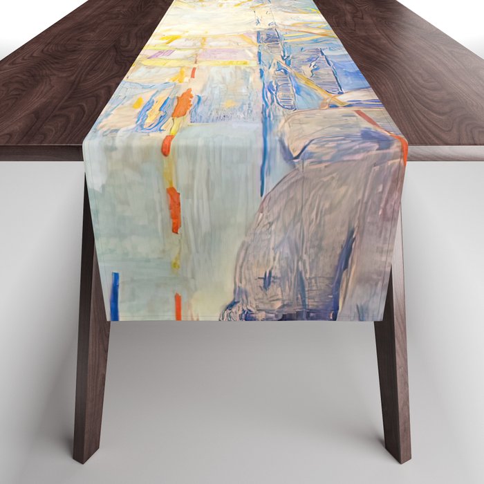 Edvard Munch the sun enhanced with artificial intelligence Table Runner Gallery Image 1