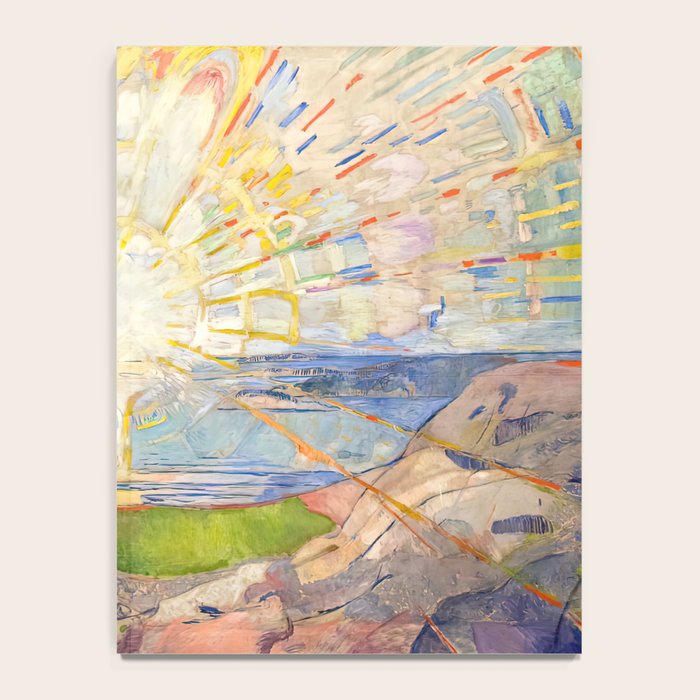 Edvard Munch the sun enhanced with artificial intelligence Notebook Gallery Image 4