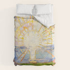 Edvard Munch the sun enhanced with artificial intelligence Duvet Cover Gallery Image 6