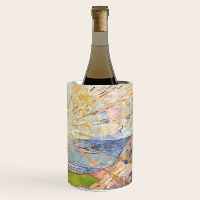 Edvard Munch the sun enhanced with artificial intelligence Wine Chiller Gallery Image 3