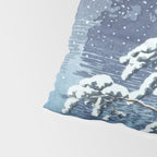Hasui Kawase, Senzoku Pond In Snow - Vintage Japanese Woodblock Print Art Pillow Sham Gallery Image 4