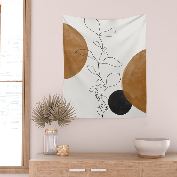 Abstract Plant Wall Tapestry Gallery Image 2