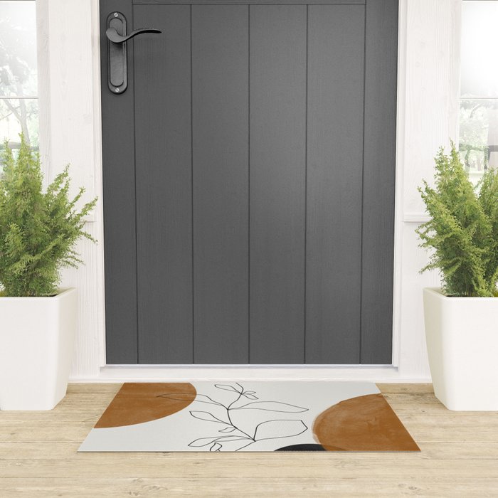 Abstract Plant Welcome Mat Gallery Image 3