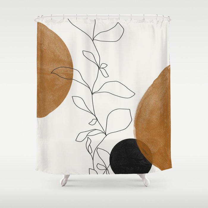 Abstract Plant Shower Curtain Gallery Image 1