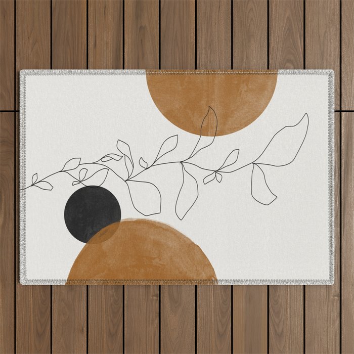 Abstract Plant Outdoor Rug Gallery Image 1