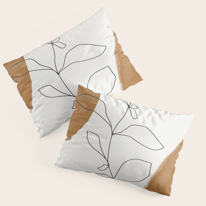 Abstract Plant Pillow Sham Gallery Image 1