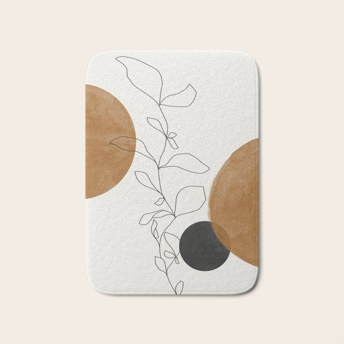 Abstract Plant Bath Mat Gallery Image 1