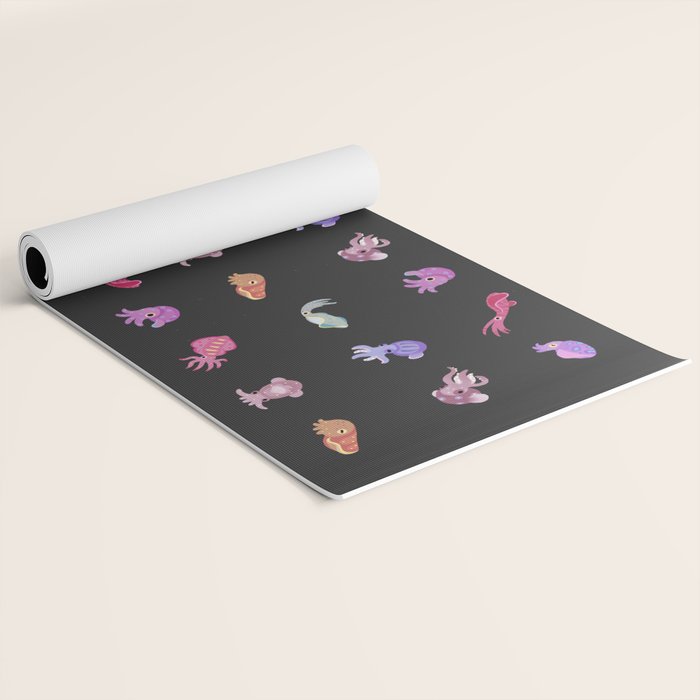 Squids - black Yoga Mat Gallery Image 2