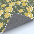 Gold on Green Blooms Rug Gallery Image 4
