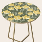 Gold on Green Blooms Side Table Gallery Image 2