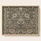 William Morris Bullerswood Charcoal Mustard Vintage Pattern Serving Tray Gallery Image 1