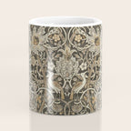 William Morris Bullerswood Charcoal Mustard Vintage Pattern Coffee Mug Gallery Image 4