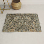 William Morris Bullerswood Charcoal Mustard Vintage Pattern Rug Gallery Image 1