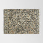 William Morris Bullerswood Charcoal Mustard Vintage Pattern Rug Gallery Image 2