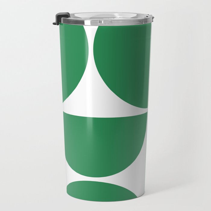 Mid Century Modern Green Square Travel Mug Gallery Image 3