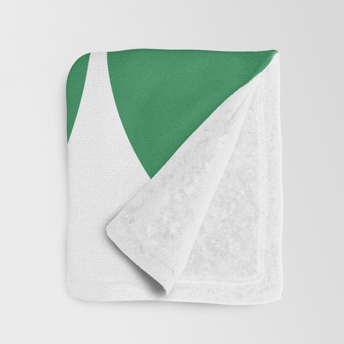 Mid Century Modern Green Square Throw Blanket Gallery Image 3