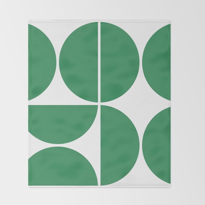 Mid Century Modern Green Square Throw Blanket Gallery Image 2