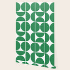 Mid Century Modern Green Square Wallpaper Gallery Image 2