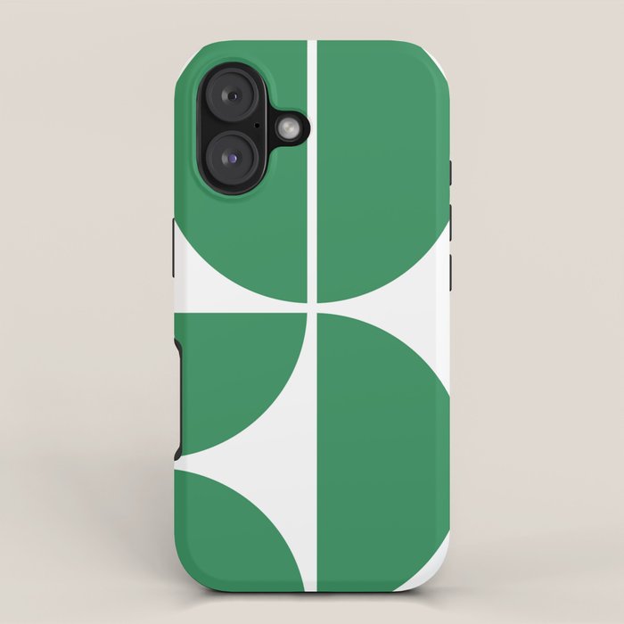 Mid Century Modern Green Square iPhone Case Gallery Image 1