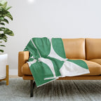 Mid Century Modern Green Square Throw Blanket Gallery Image 1