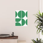 Mid Century Modern Green Square Poster Gallery Image 2