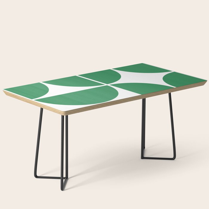 Mid Century Modern Green Square Coffee Table Gallery Image 1