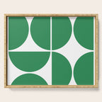 Mid Century Modern Green Square Serving Tray Gallery Image 1