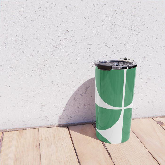 Mid Century Modern Green Square Travel Mug Gallery Image 4