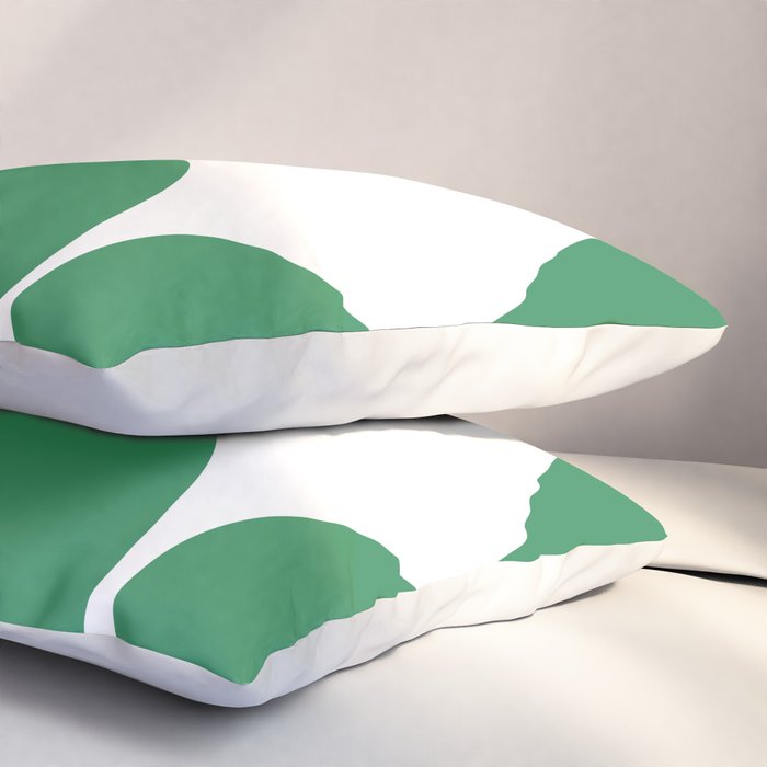 Mid Century Modern Green Square Pillow Sham Gallery Image 3