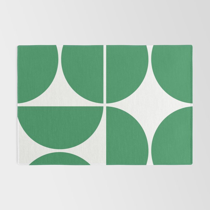 Mid Century Modern Green Square Rug Gallery Image 2