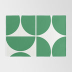 Mid Century Modern Green Square Rug Gallery Image 2
