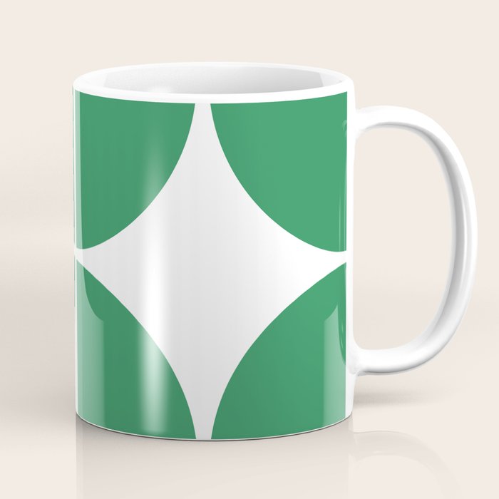 Mid Century Modern Green Square Coffee Mug Gallery Image 1