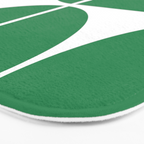 Mid Century Modern Green Square Bath Mat Gallery Image 3