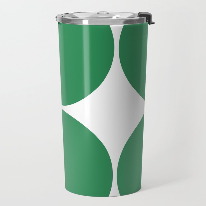Mid Century Modern Green Square Travel Mug Gallery Image 2